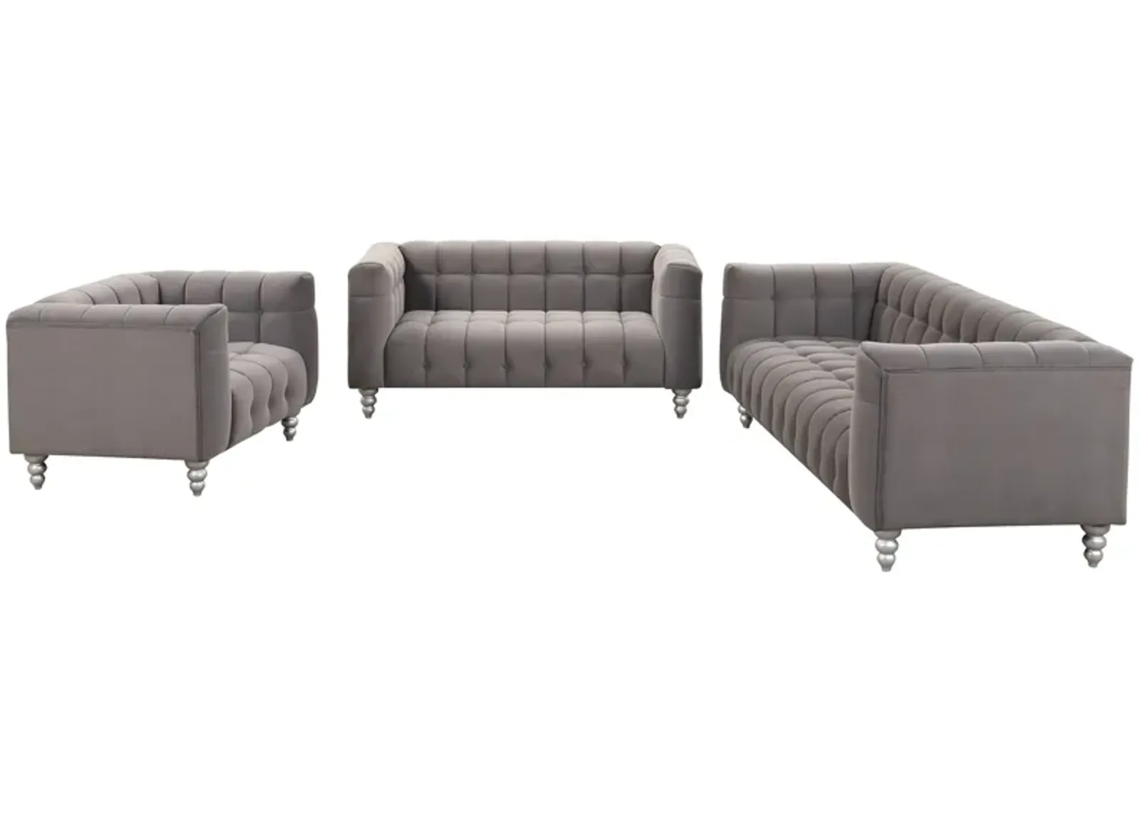 Merax 3-piece Upholstered Loveseat Sofa Set