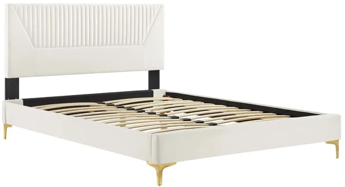 Modway - Yasmine Channel Tufted Performance Velvet King Platform Bed