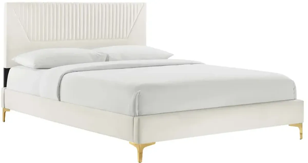 Modway - Yasmine Channel Tufted Performance Velvet King Platform Bed