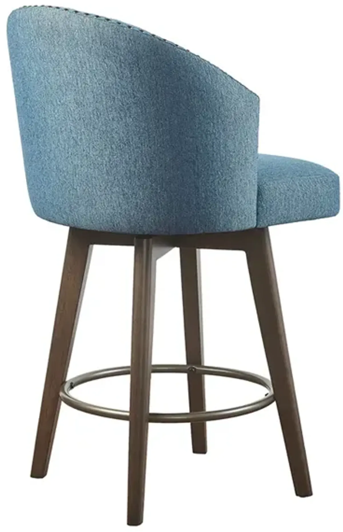 Gracie Mills Esta 360Â° Swivel Elegance Upholstered Counter Stool - 26" Height