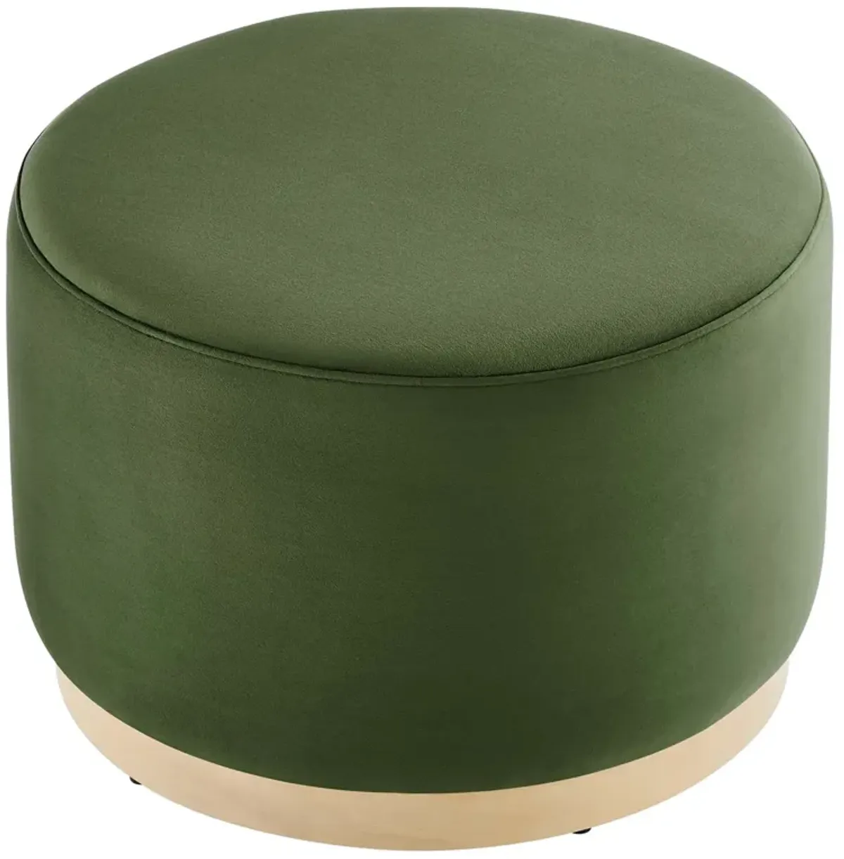 Tilden Large 23" Round Performance Velvet Upholstered Ottoman