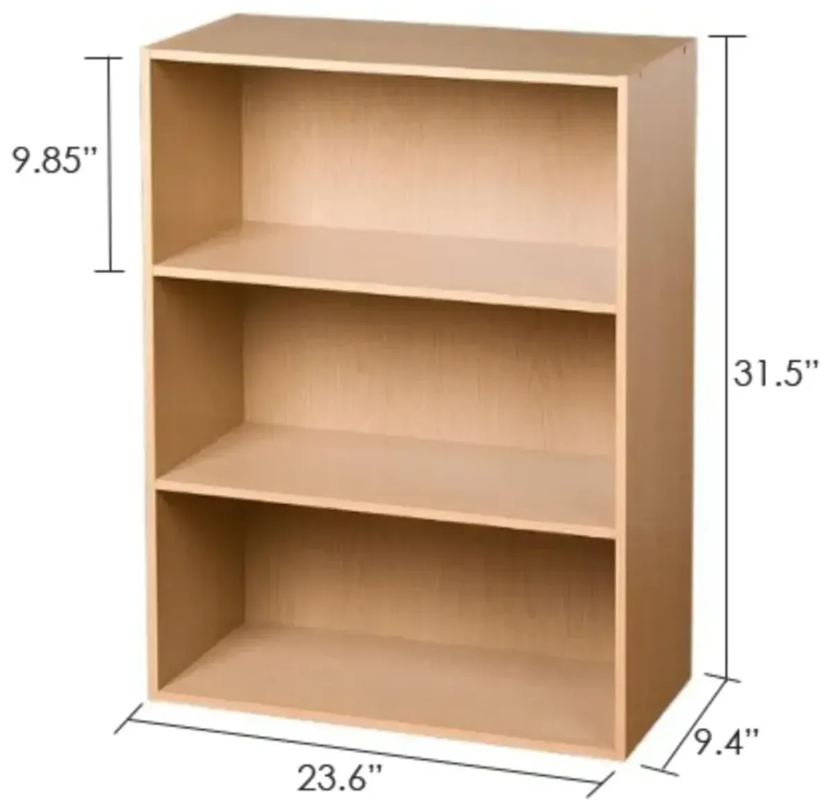 Pasir 3 Tier Open Shelf, Steam Beech