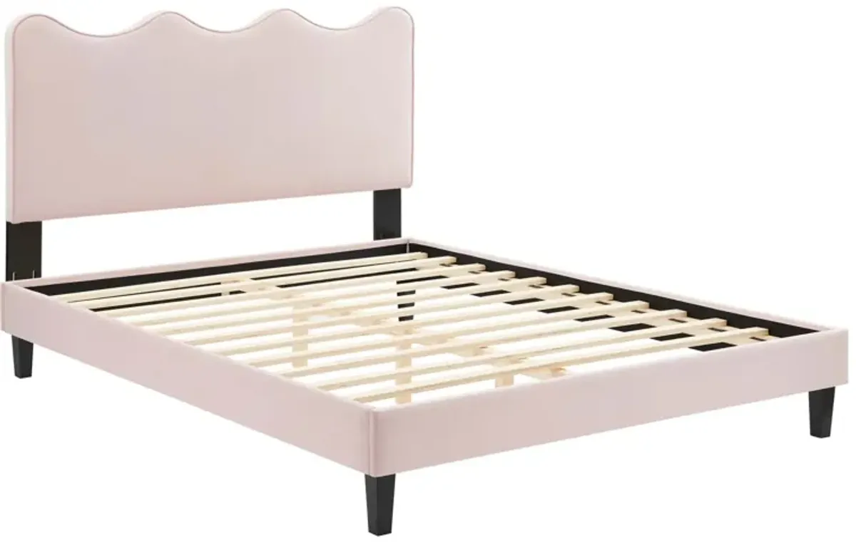 Modway - Current Performance Velvet Twin Platform Bed