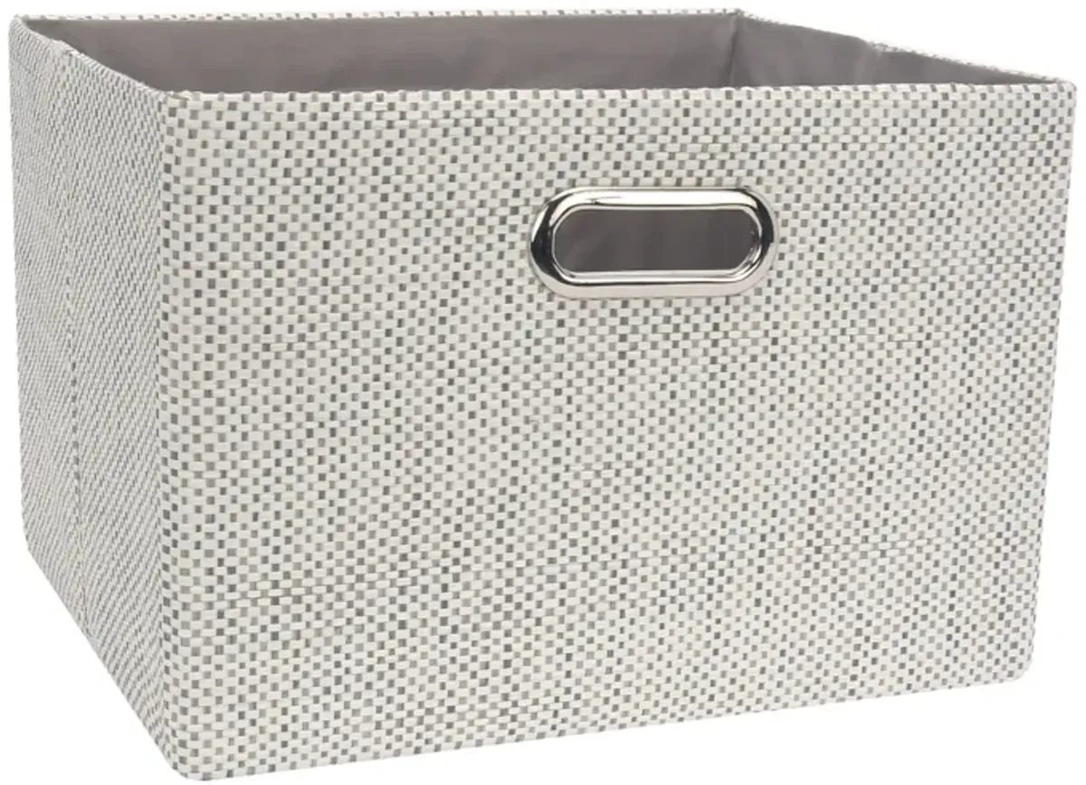 Lambs & Ivy Gray Foldable/Collapsible Storage Bin/Basket Organizer with Handles