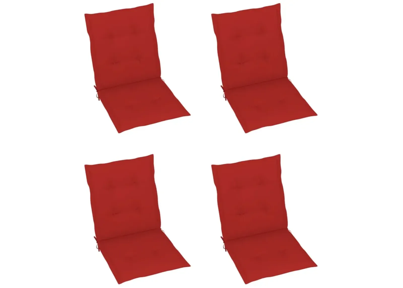 vidaXL Garden Chair Cushions 4 pcs Red 39.4"x19.7"x1.6"