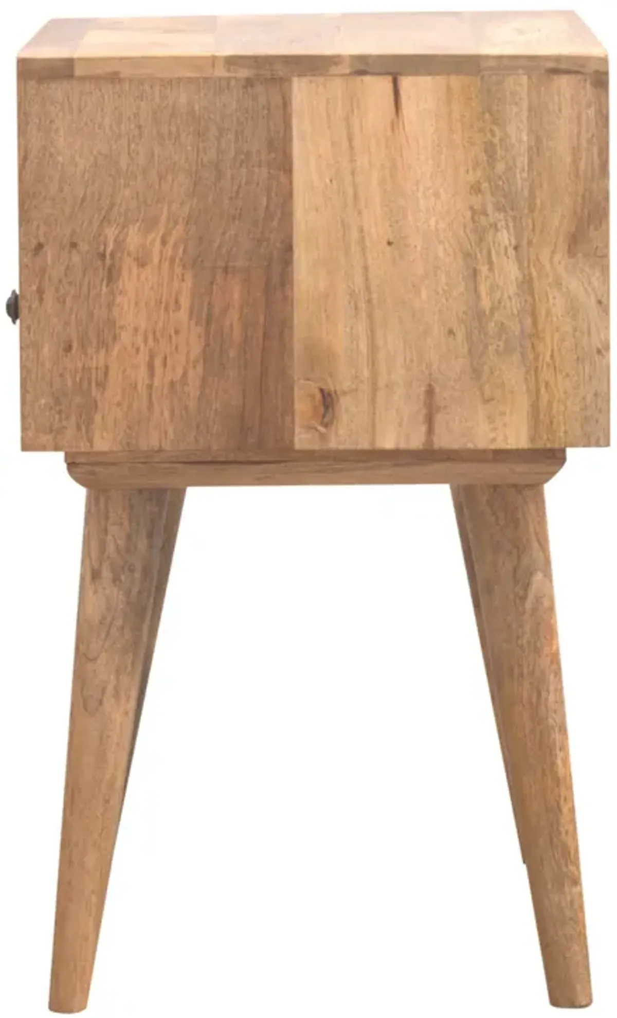 Modern Solid Wood Nightstand with Open Slot 1 Drawer oak-ish