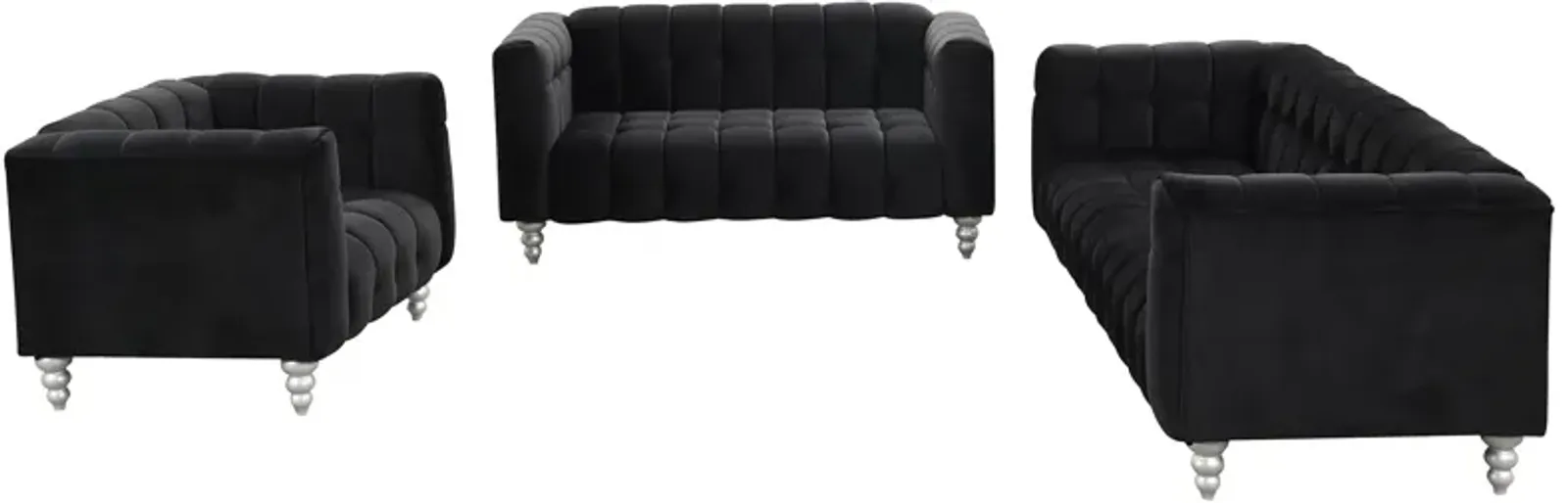 Merax 3-piece Upholstered Loveseat Sofa Set