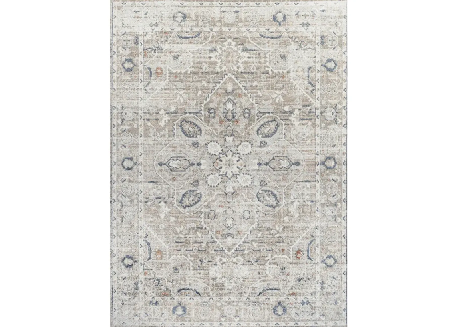 Shaii Global Medallion Low-Pile Machine-Washable Area Rug