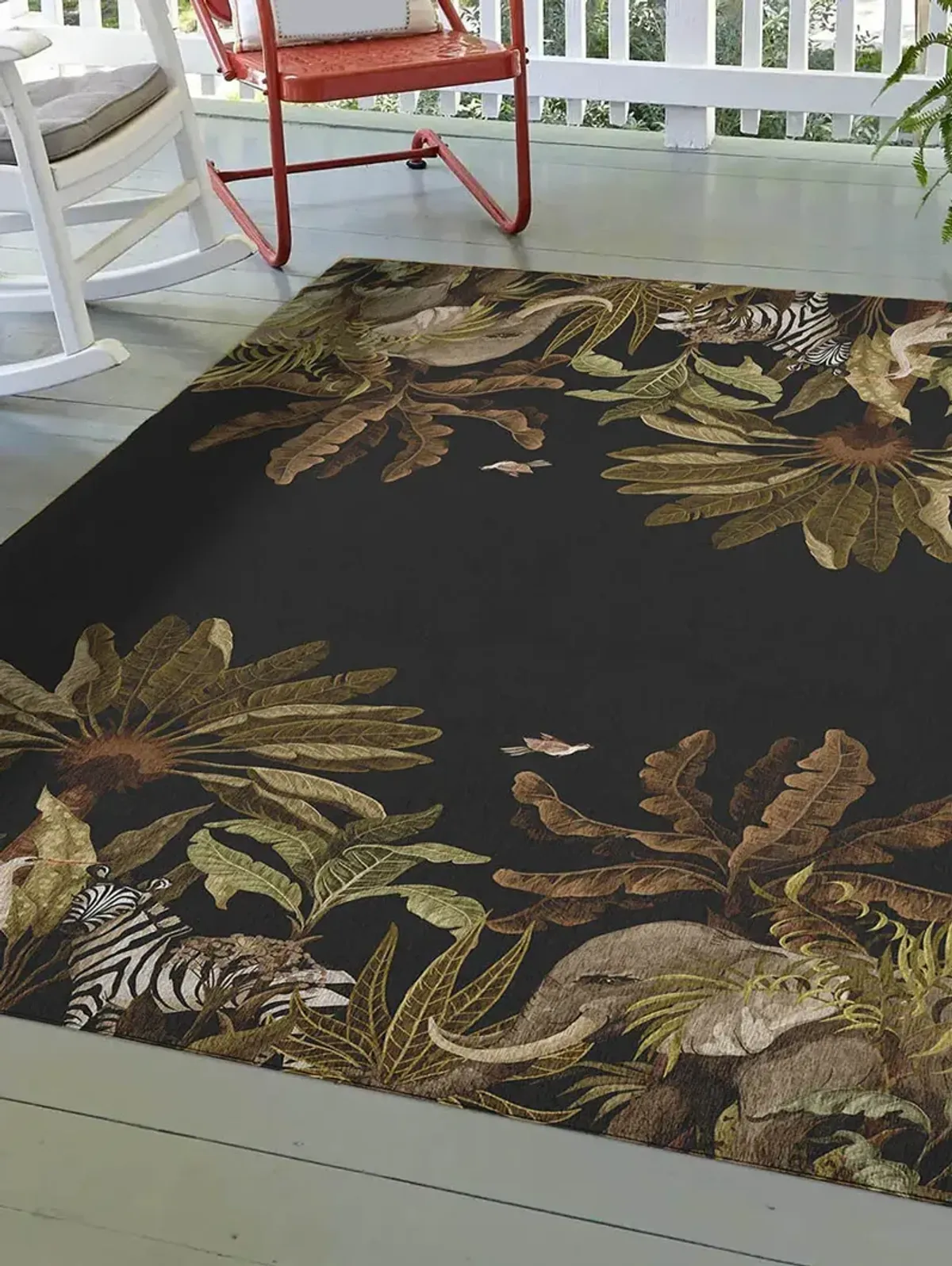 Tropics TC8 Black 9' x 12' Rug