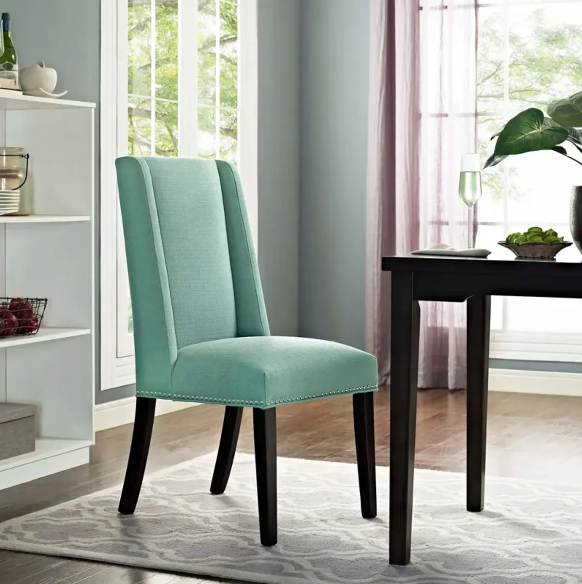 Baron Fabric Dining Chair, Laguna-Benzara