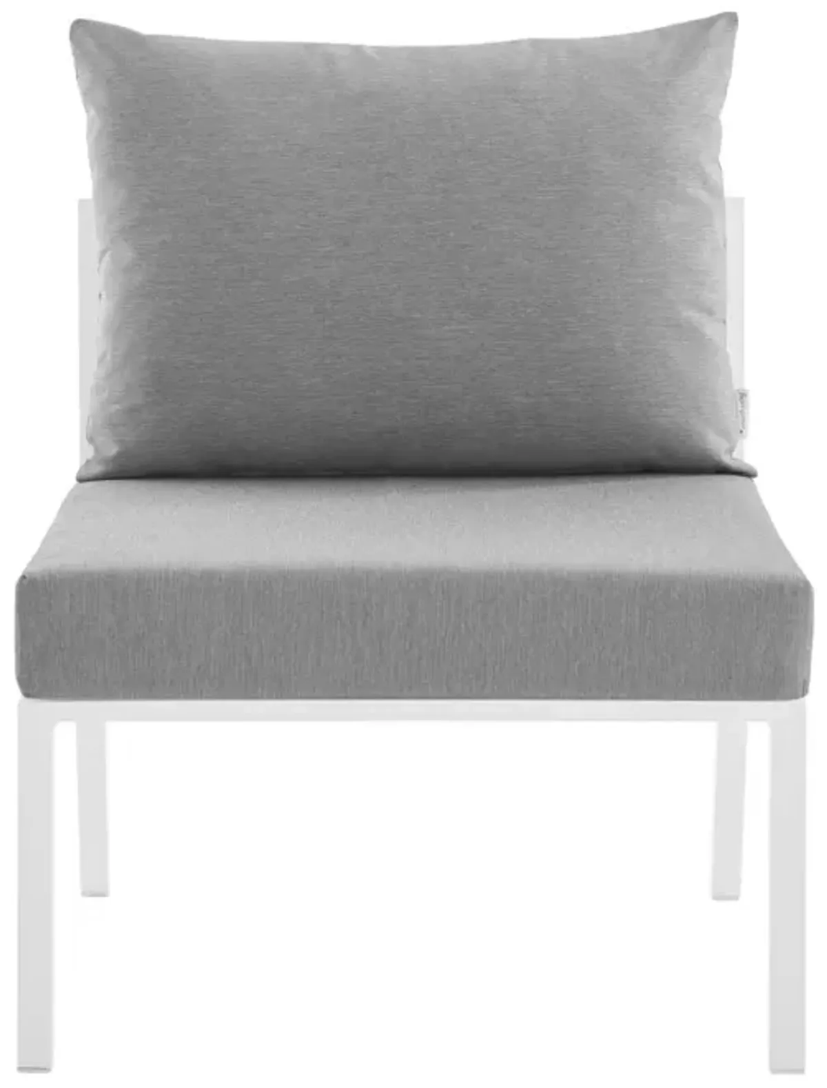 Modway EEI-3567-WHI-GRY Riverside Armless Chair, White Gray 29.5 x 26.5 x 28