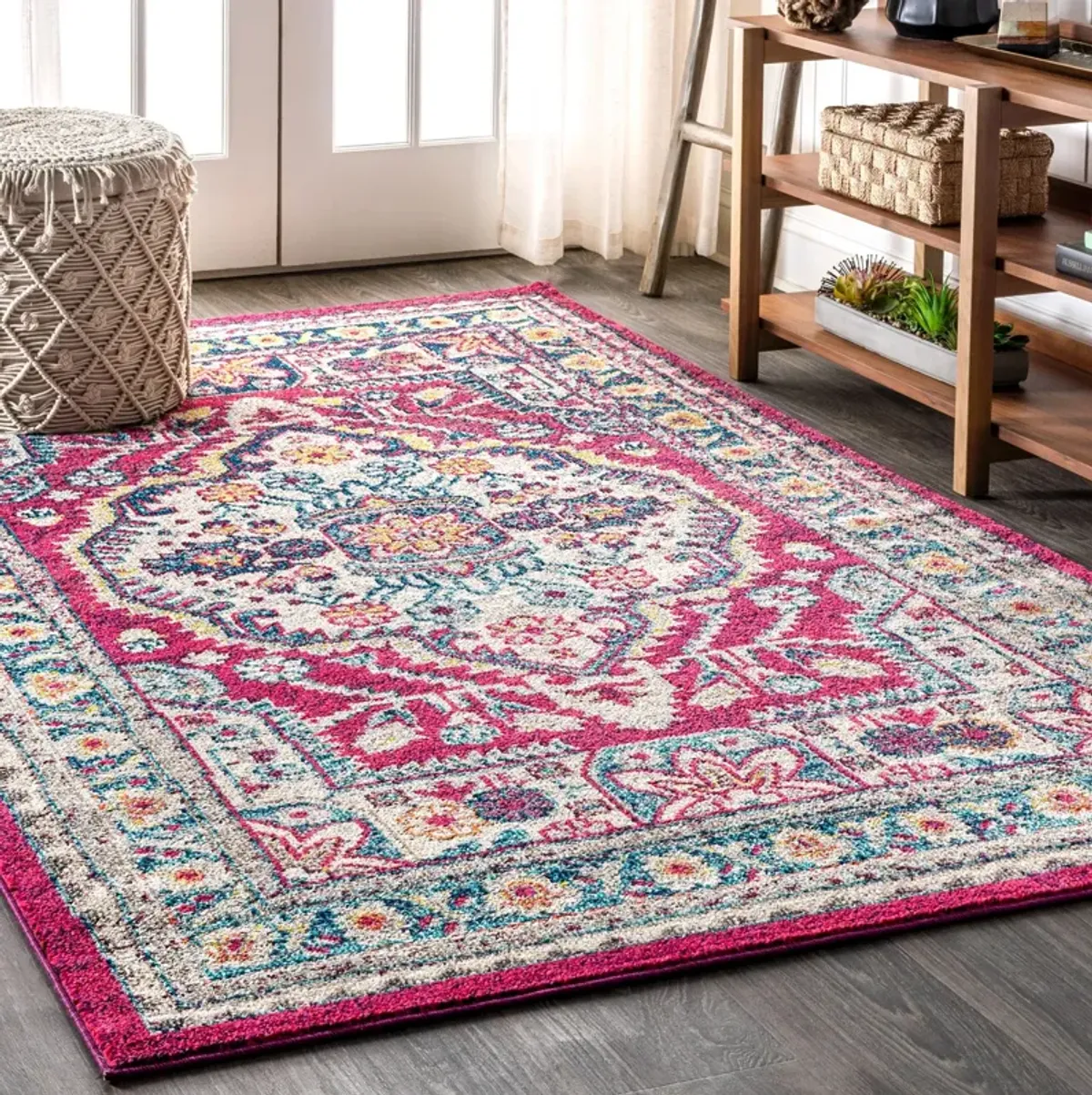 Kristina Bohemian Flair Boho Vintage Medallion Area Rug