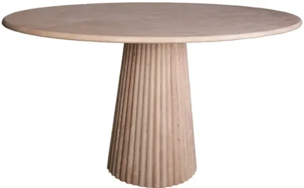 Daisy Travertine Oval Dining Table 59"