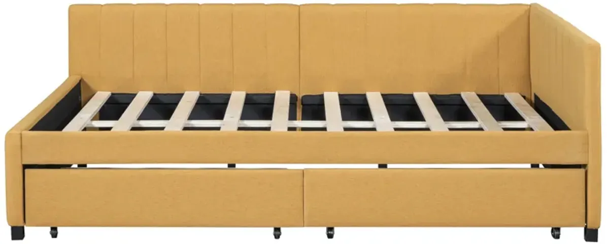 Merax Upholstered Daybed with 2 Storage Drawers