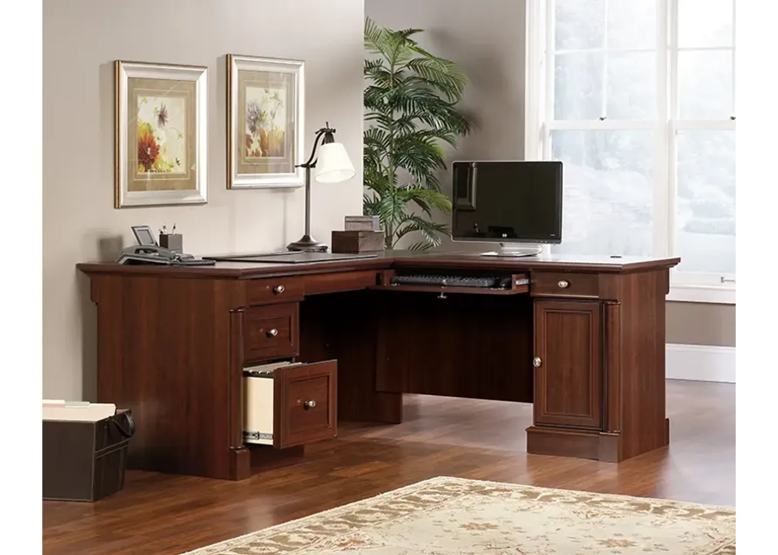 Palladia L-Shaped Desk