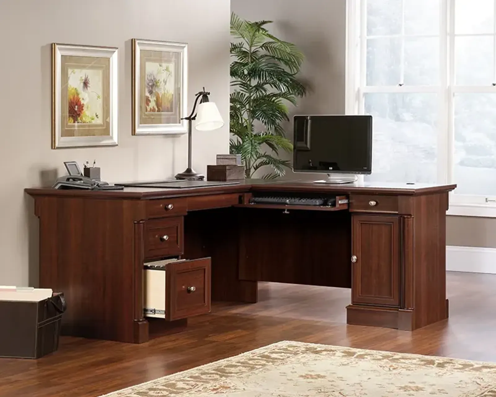 Palladia L-Shaped Desk