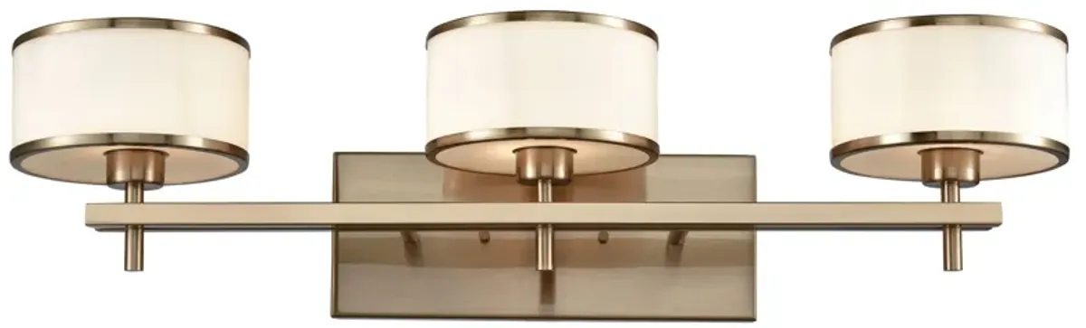 Utica 3 light gold Vanity Light