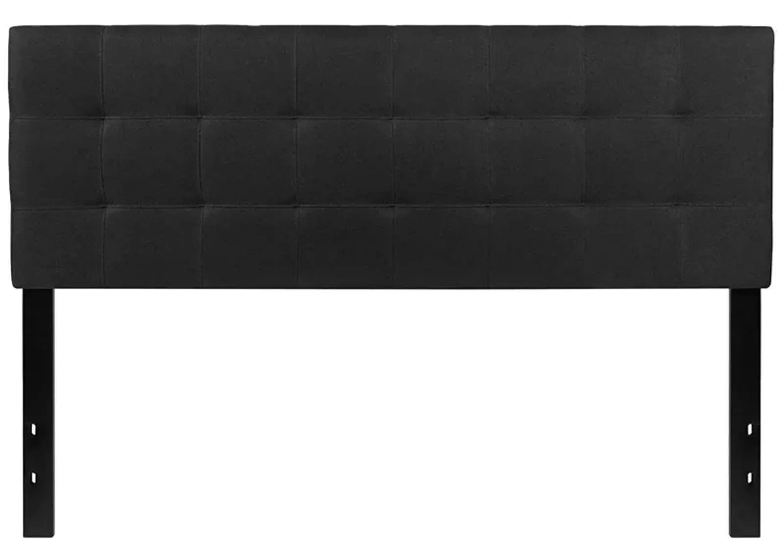 Hivvago Queen size Modern Black Fabric Upholstered Panel Headboard