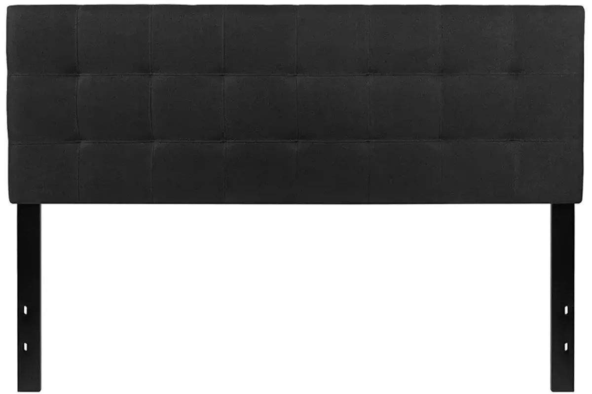 Hivvago Queen size Modern Black Fabric Upholstered Panel Headboard