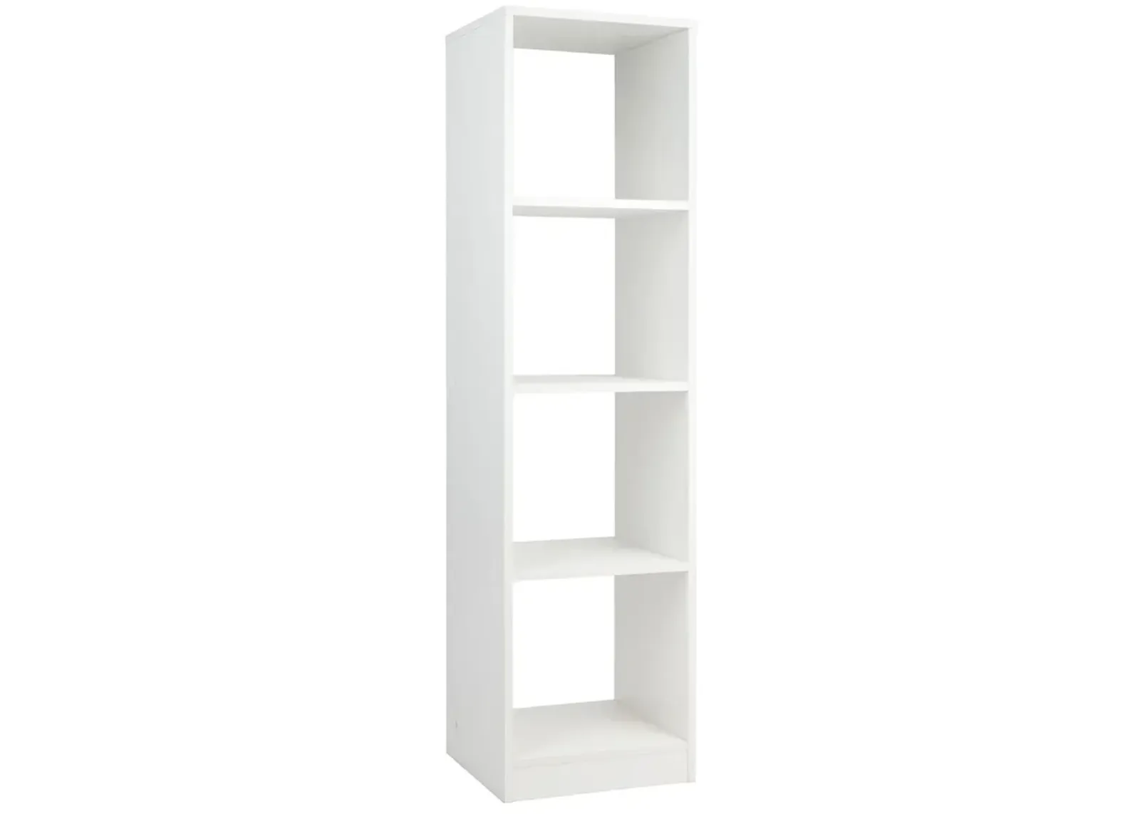 5 Tiers 4-Cube Narrow Bookshelf with 4 Anti-Tipping Kits-White