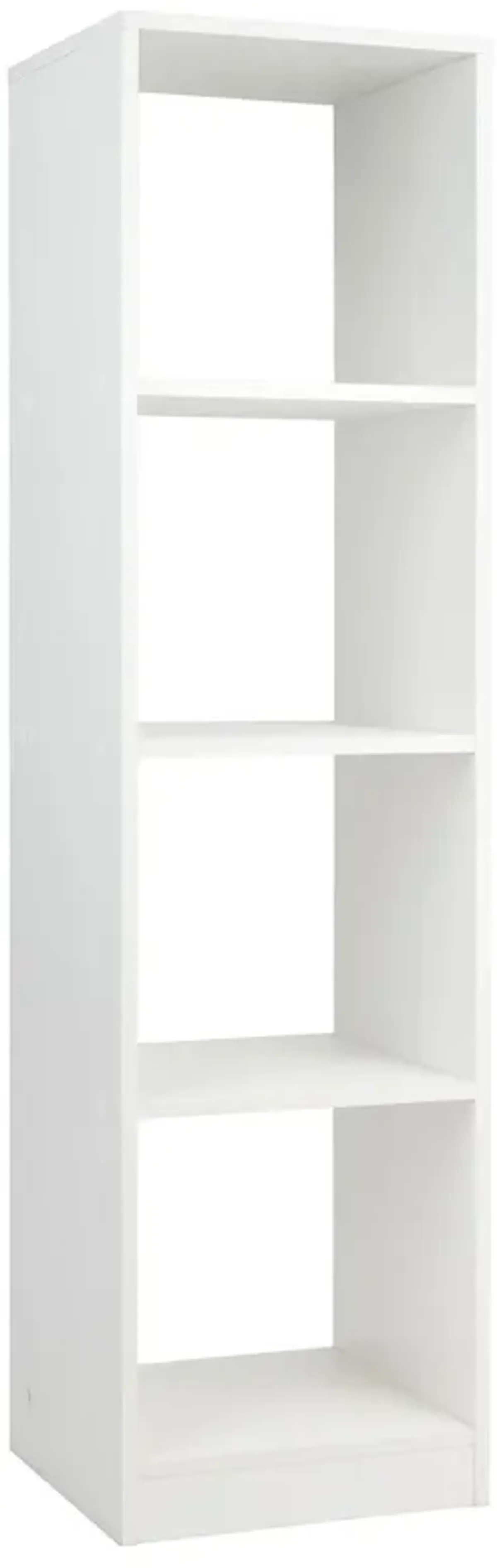 5 Tiers 4-Cube Narrow Bookshelf with 4 Anti-Tipping Kits-White