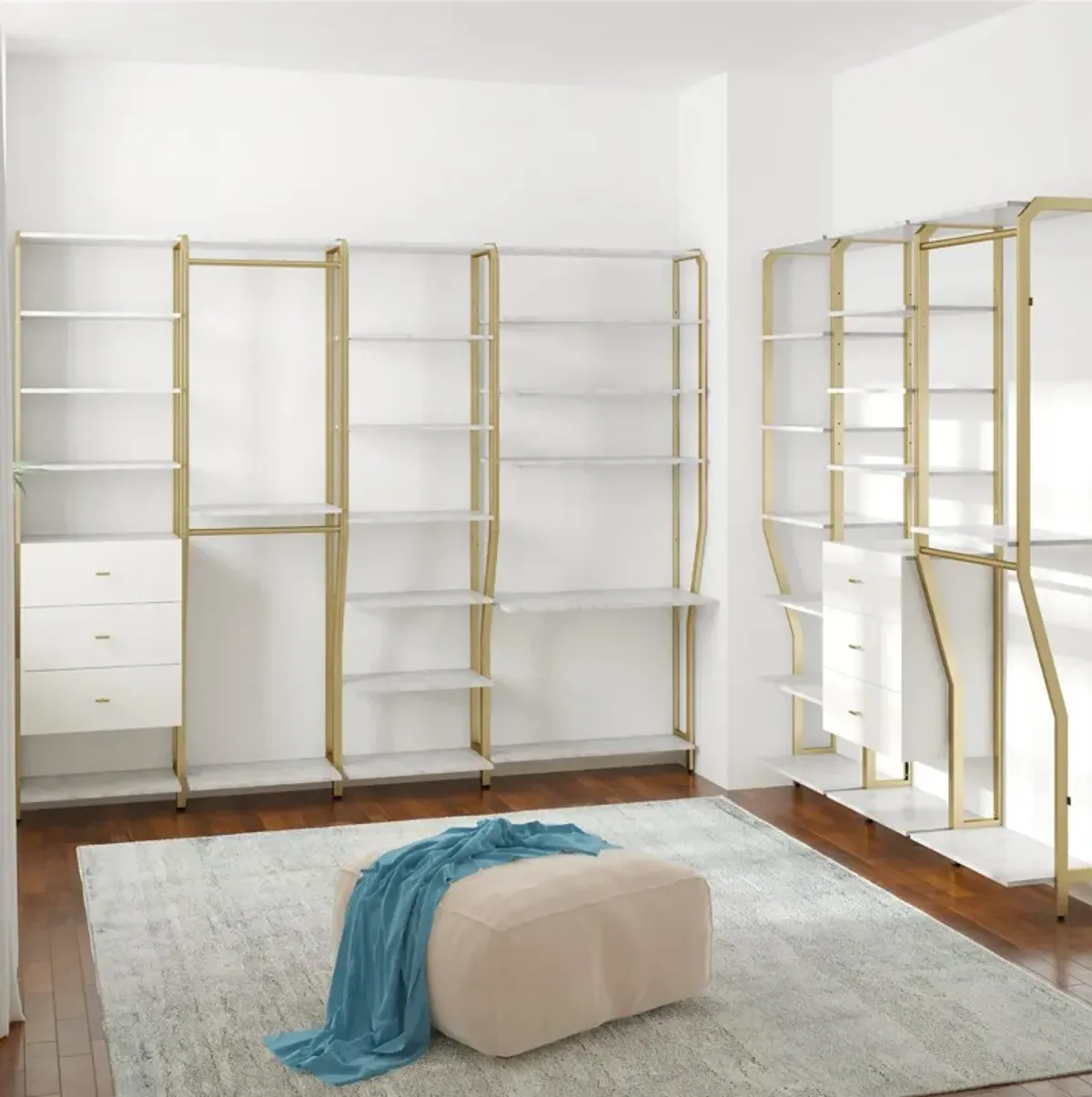 Gwyneth Modular Closet Vanity with Storage