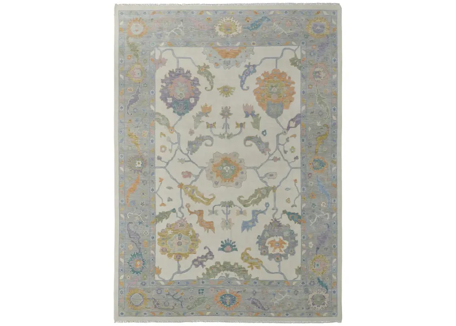 Karina 69G9F 8'6" x 11'6" Ivory/Orange/Blue Rug