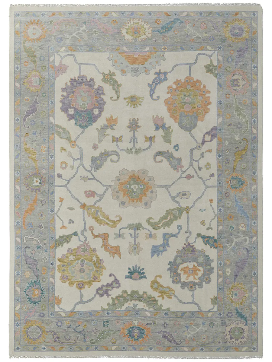 Karina 69G9F 8'6" x 11'6" Ivory/Orange/Blue Rug