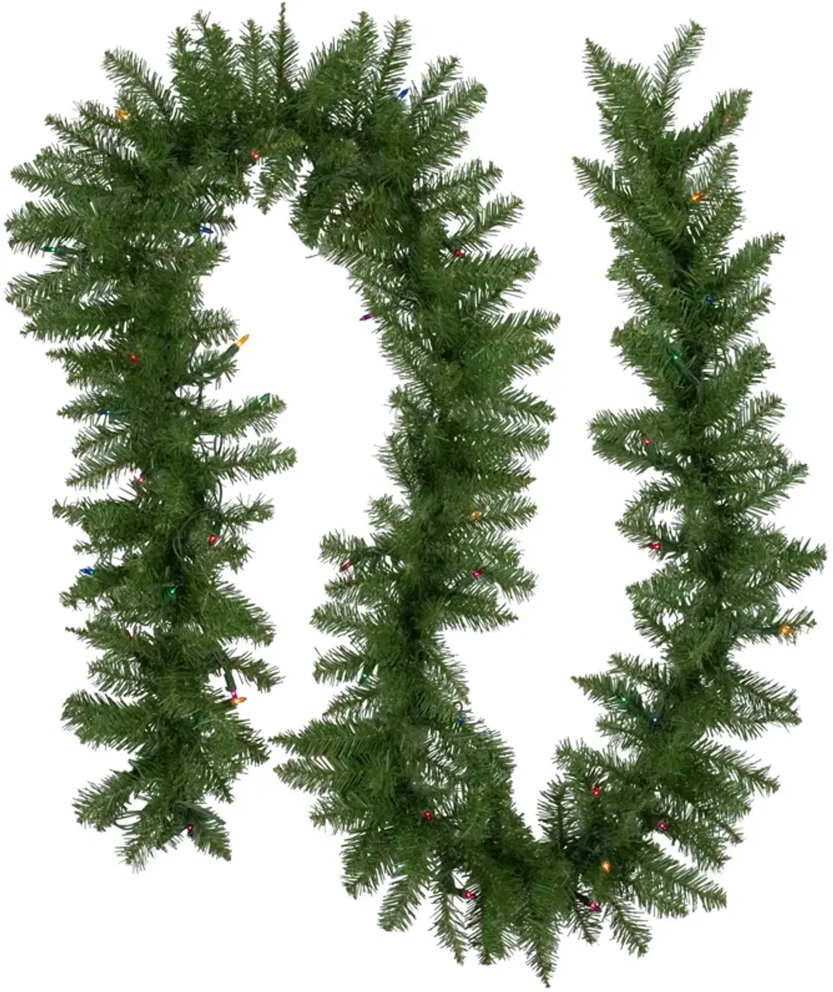 9' x 10 Pre-Lit Rockwood Pine Artificial Christmas Garland  Multi Lights