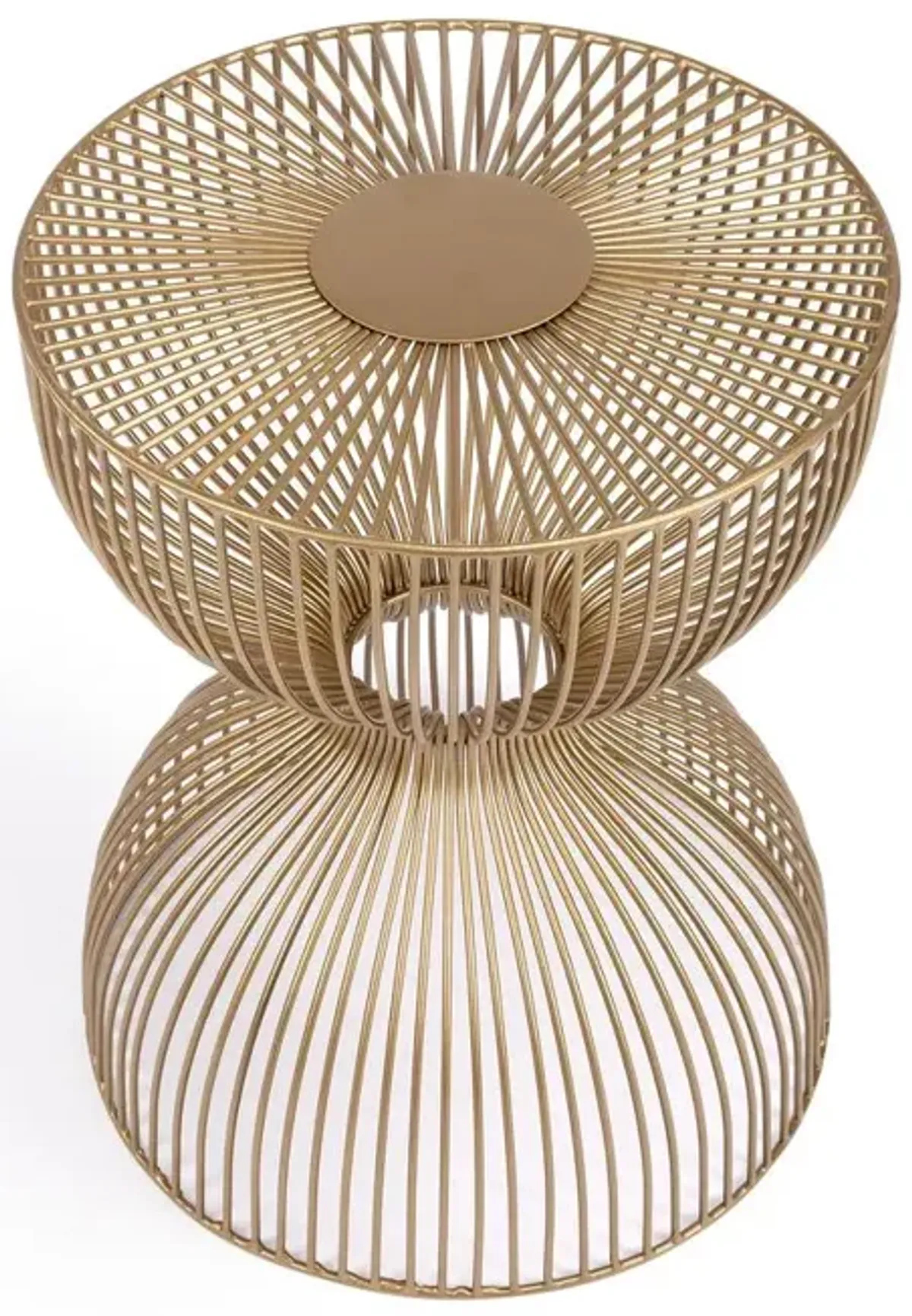 Contemporary Gold Wire End Table, Belen Kox