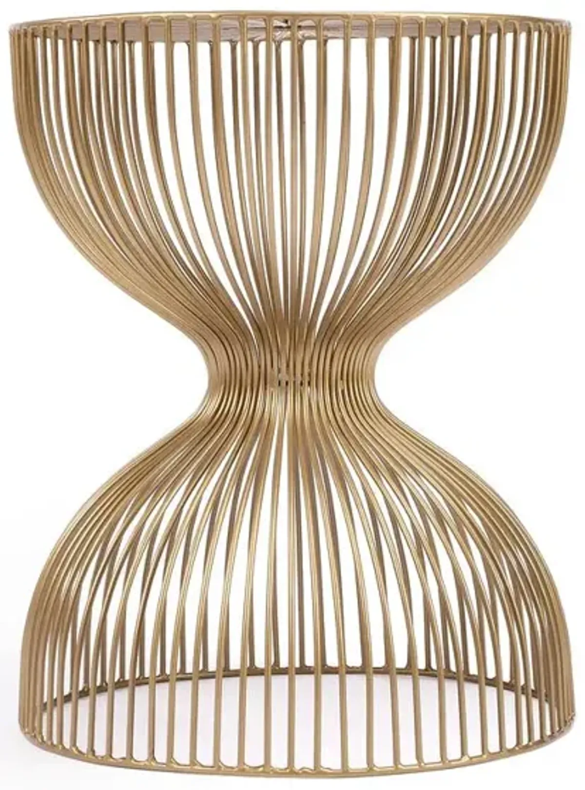 Contemporary Gold Wire End Table, Belen Kox