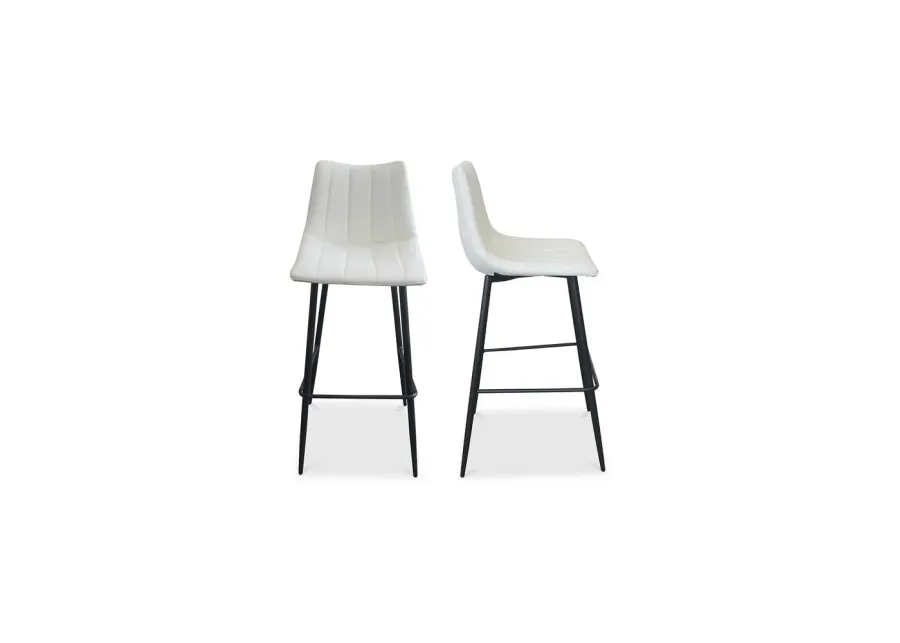 Moe's Home Collection Alibi Barstool Ivory-Set Of Two