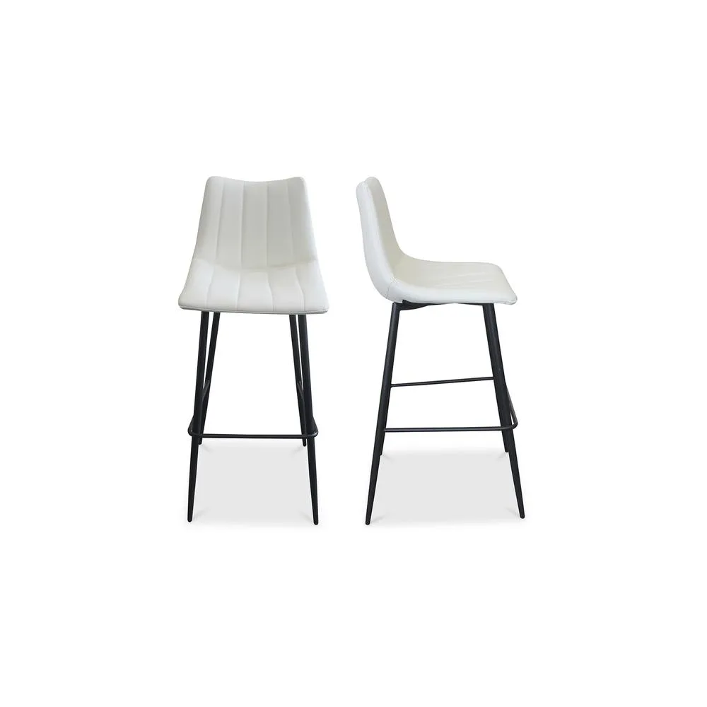 Moe's Home Collection Alibi Barstool Ivory-Set Of Two