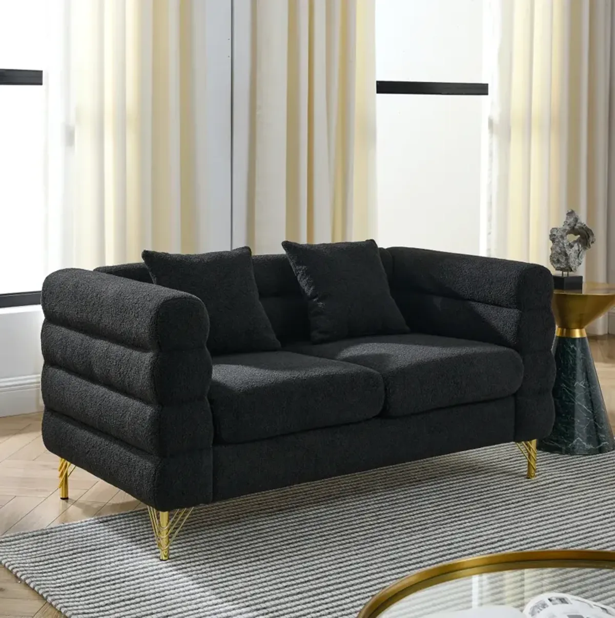 Comfortable Oversized Sectional Sofa with Pillows