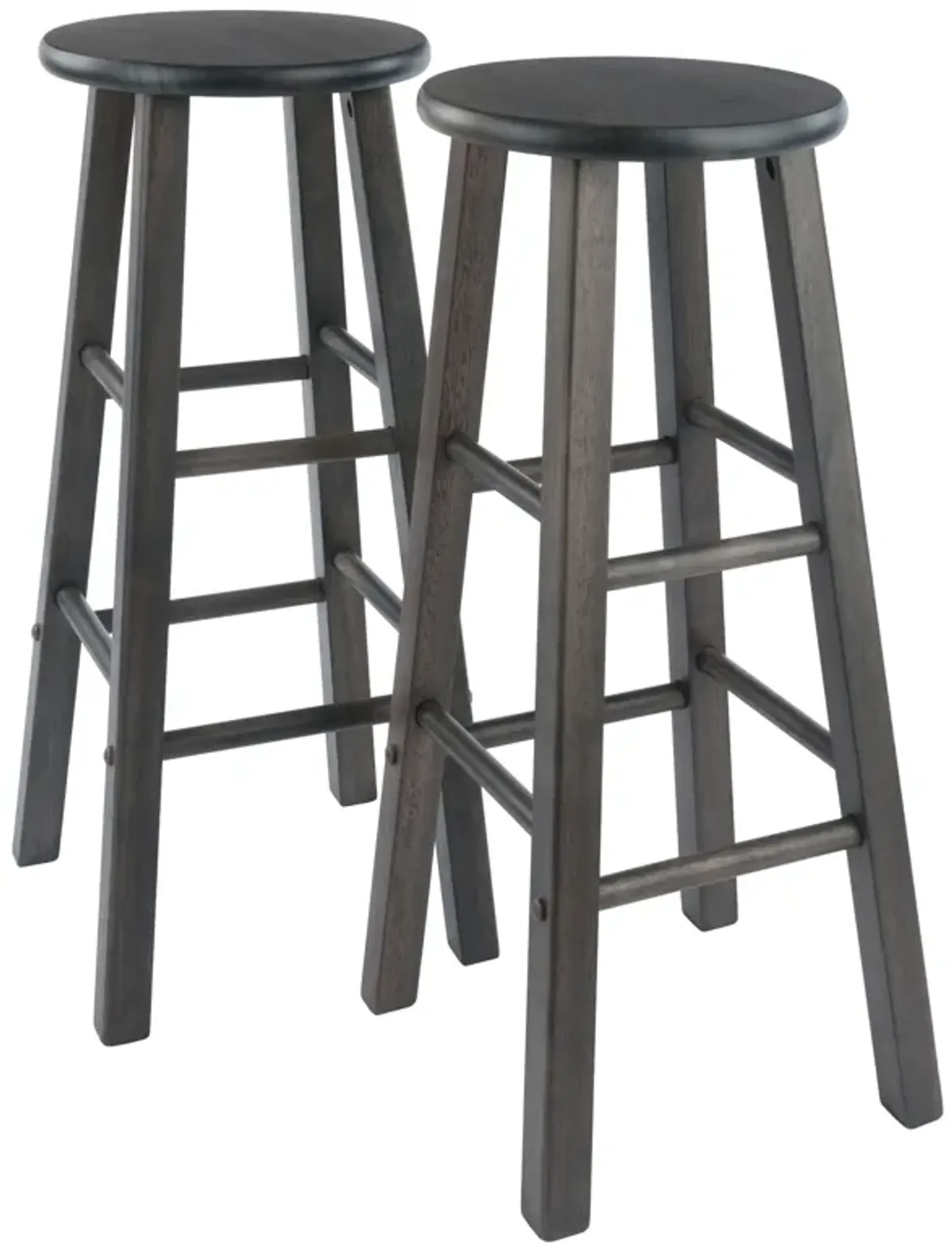 Winsome Element Bar Stools, 2-Pc Set, Oyster Gray