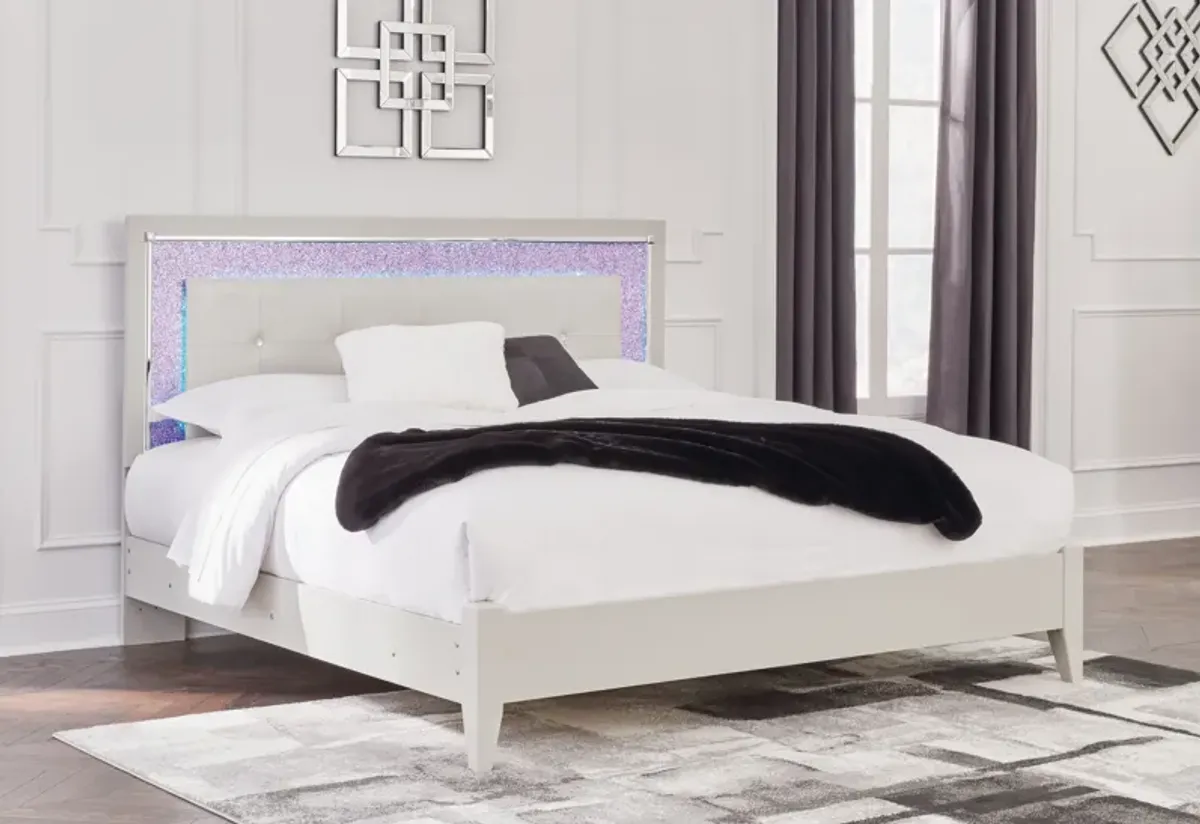 Zyniden King Upholstered Panel Bed