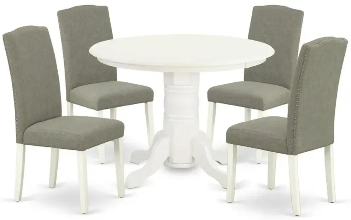 Dining Room Set Linen White, SHEN5-LWH-06