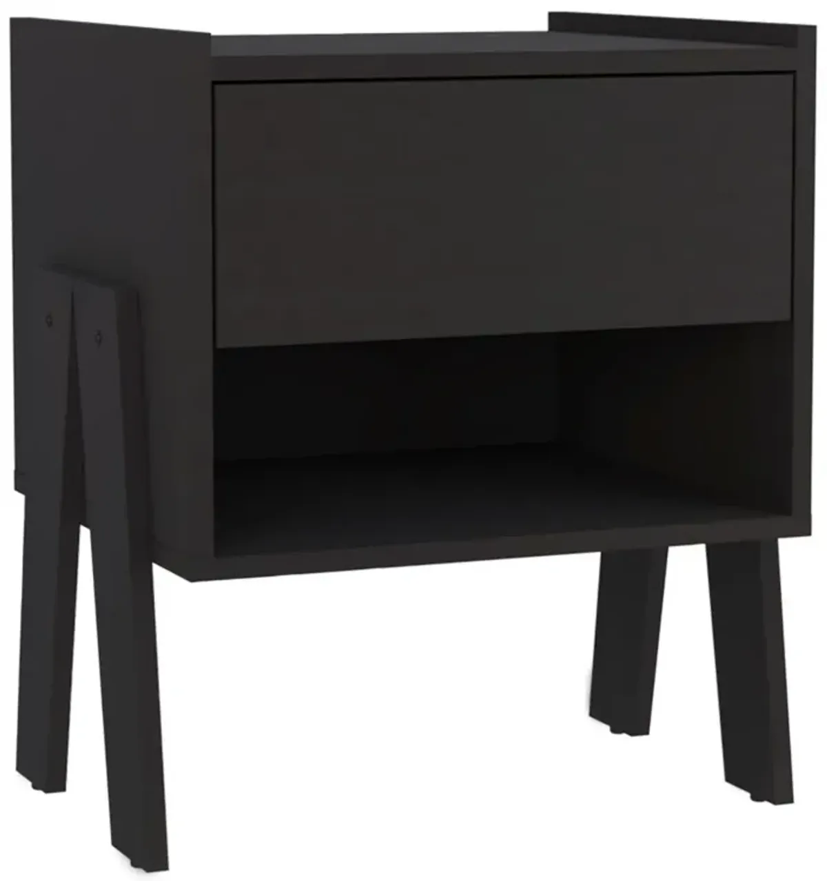 Nightstand Ferku, Bedroom, Black