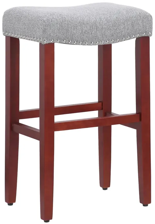 WestinTrends 29" Upholstered Backless Saddle Seat Bar Stool