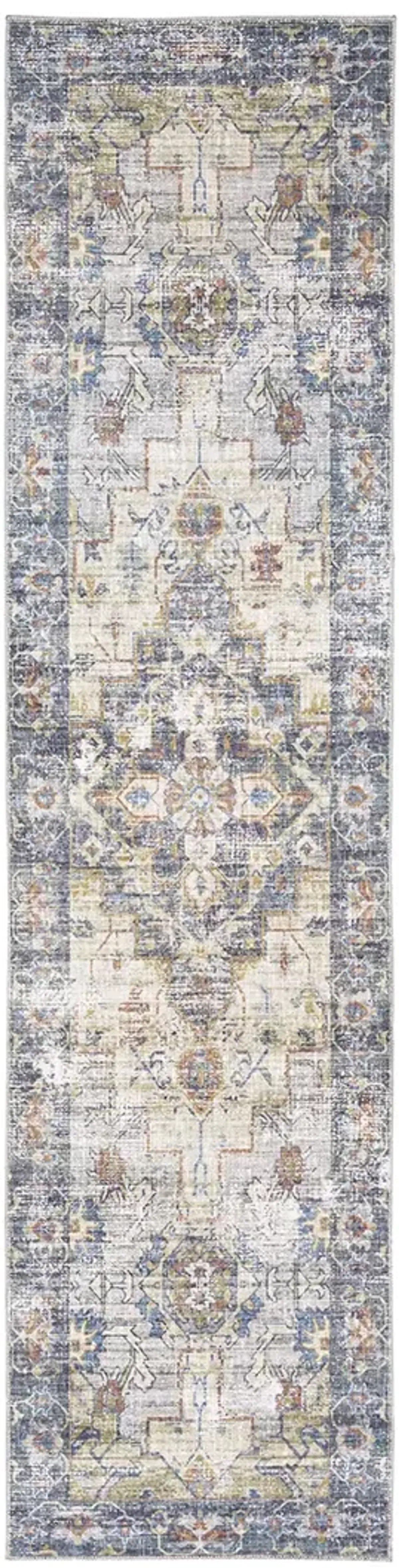 Myers Park 2' x 8' Blue Rug