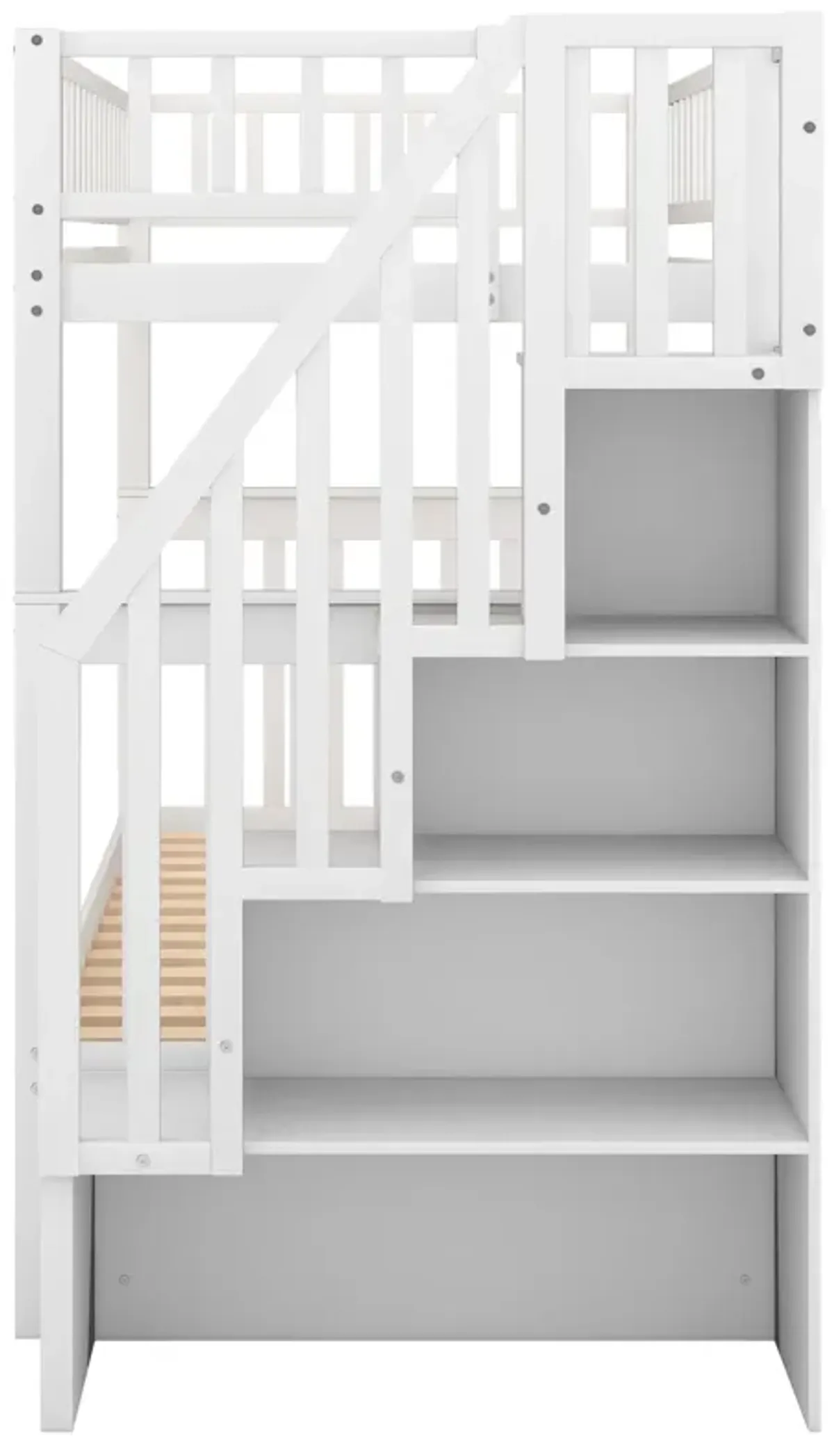 Merax Solid Bunk Bed with Trundle and Storage