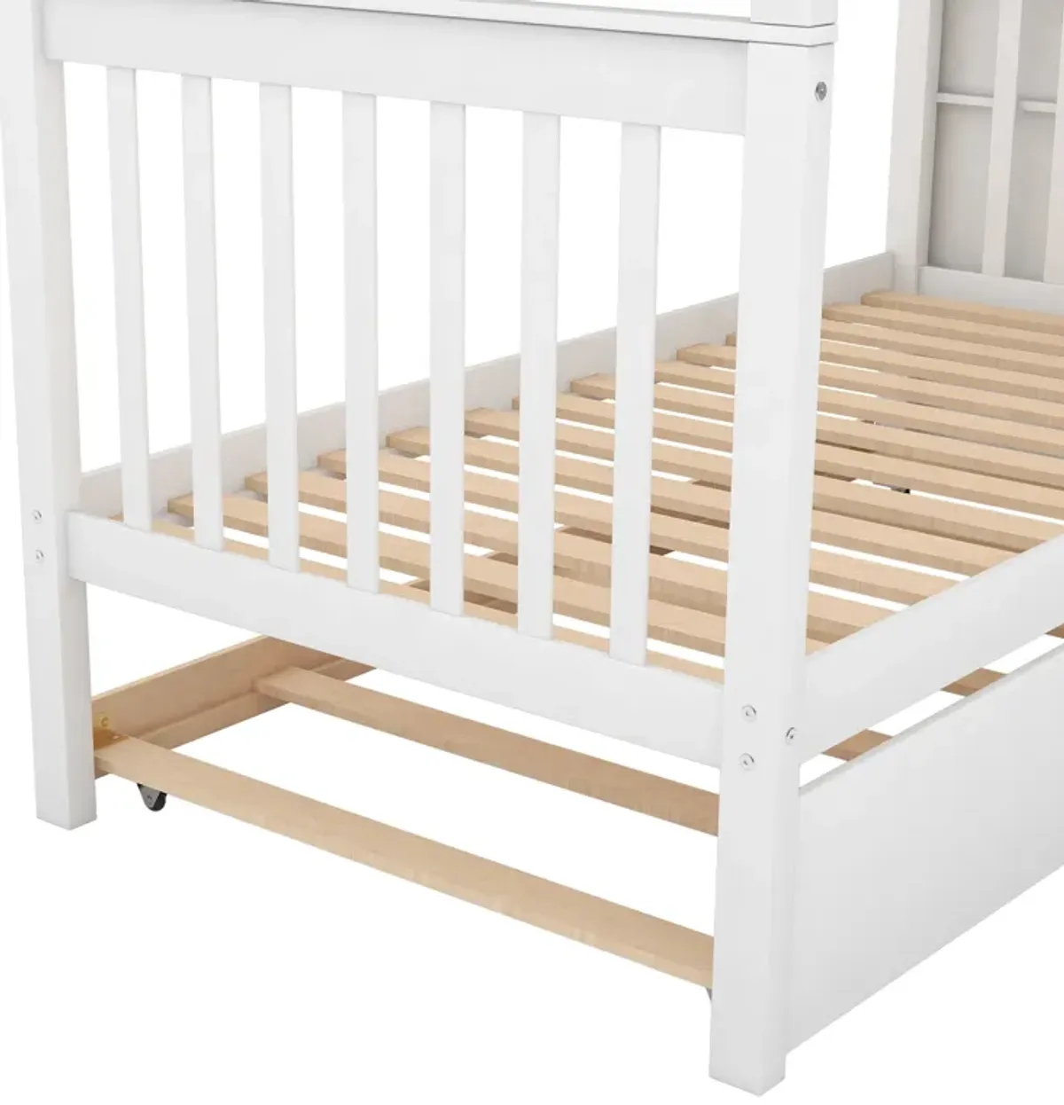 Merax Solid Bunk Bed with Trundle and Storage