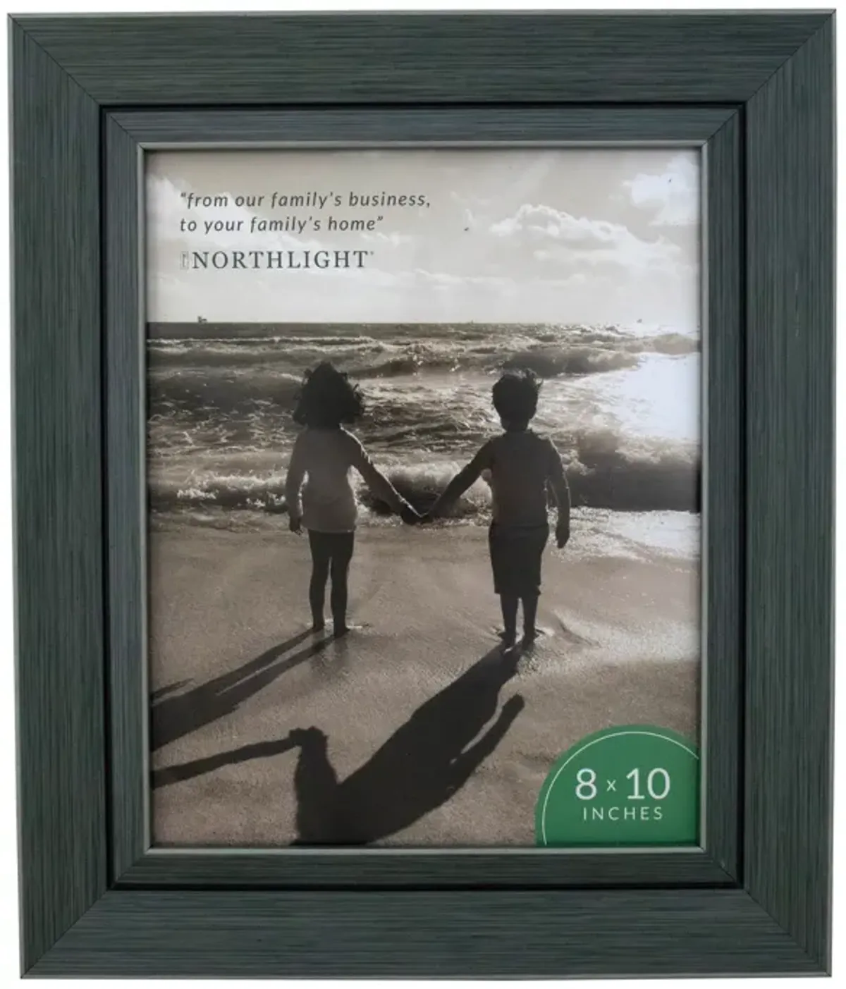 13.25" Contemporary Rectangular 8" x 10" Photo Picture Frame - Gray and Black
