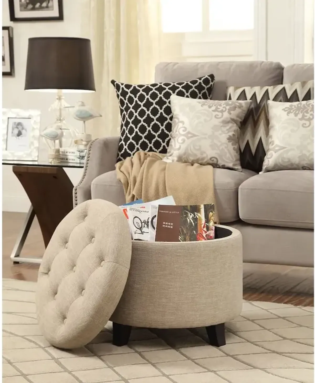 Convience Concept, Inc. Designs4Comfort Round Storage Ottoman