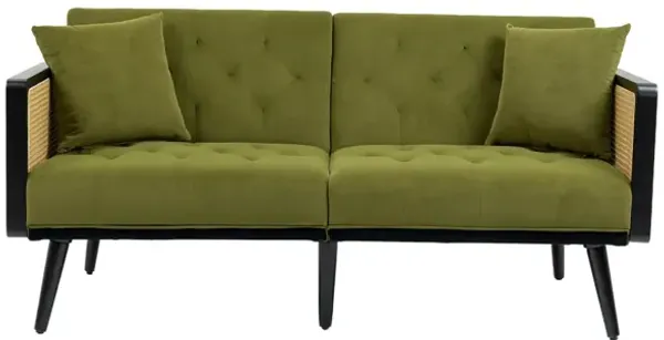 Velvet Sofa, Accent Sofa .Loveseat Sofa With Metal Feet