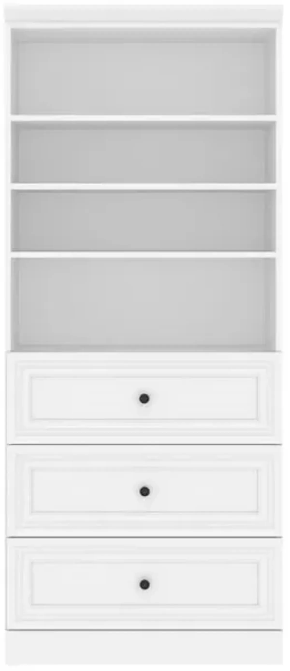 Bestar Versatile 36W Closet Organizer with Drawers in White