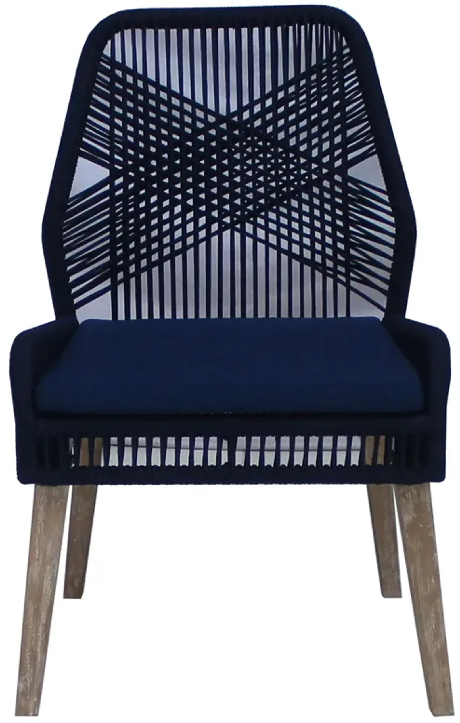 Nakia Woven Rope Dining Chairs Dark Navy (Set of 2)