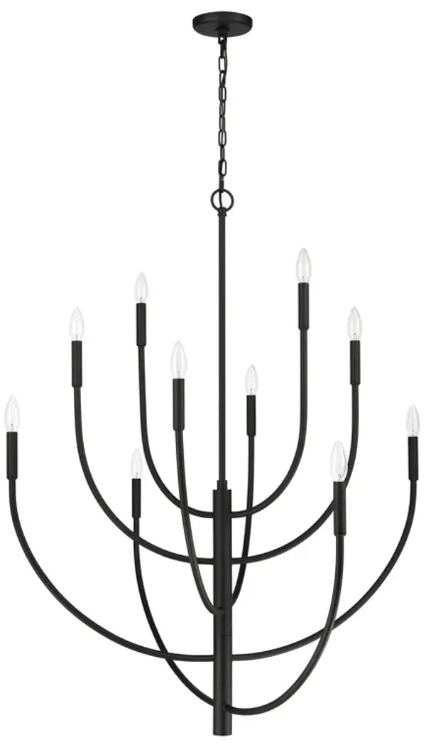 Continuance 42'' Wide 10-Light Black Chandelier