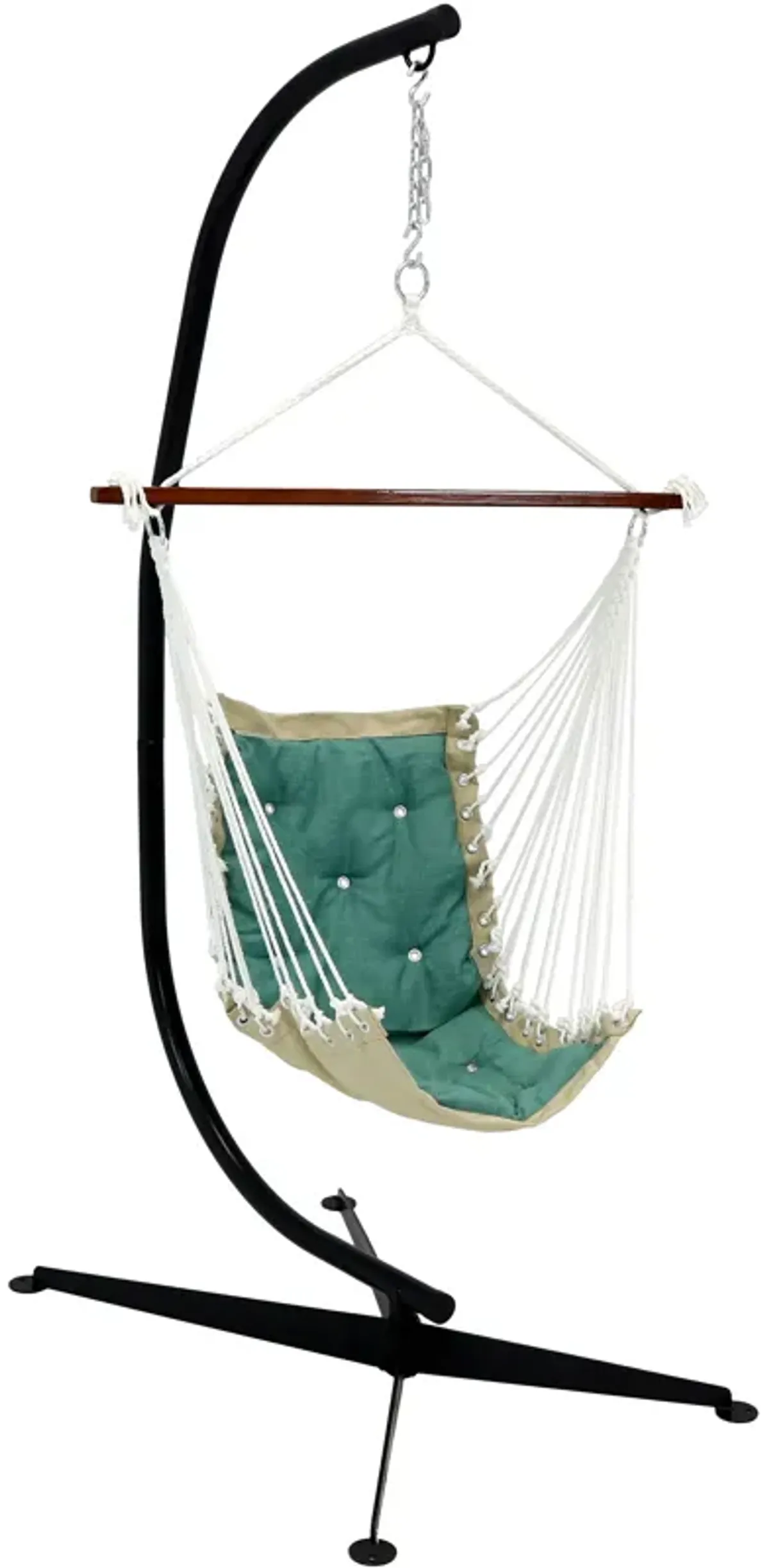 Sunnydaze Polyester Victoria Hammock Chair with Steel C-Stand