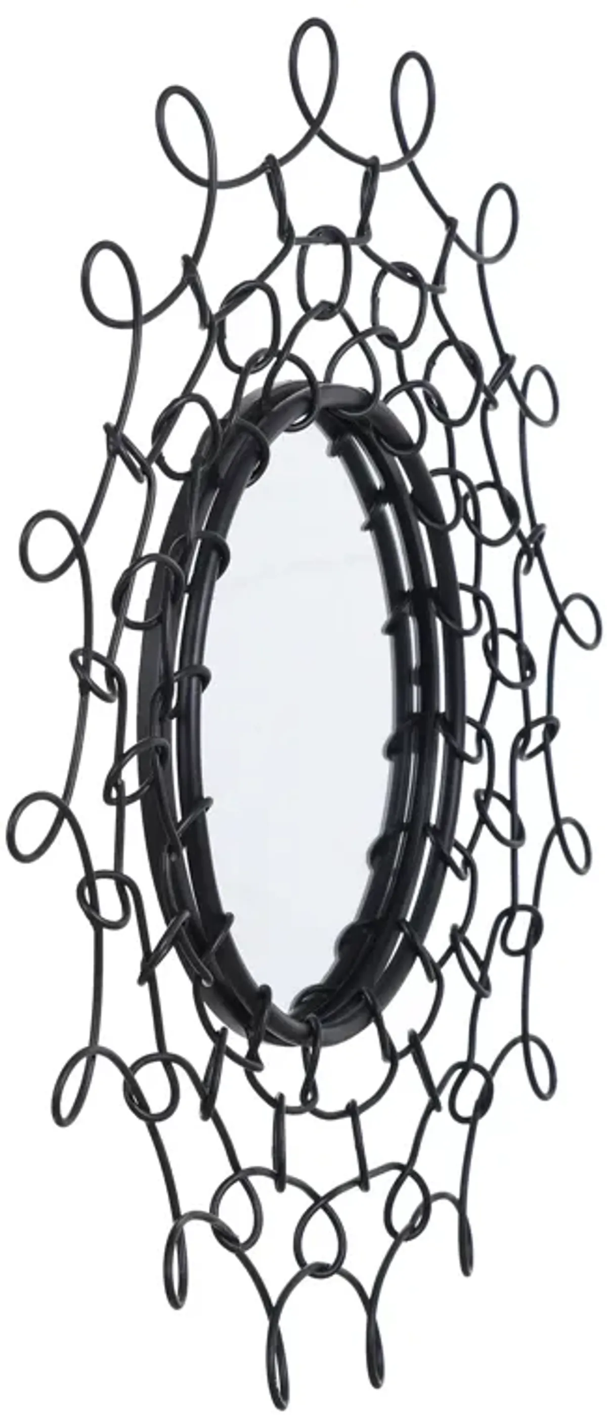 Black Chain Link Mirror Large